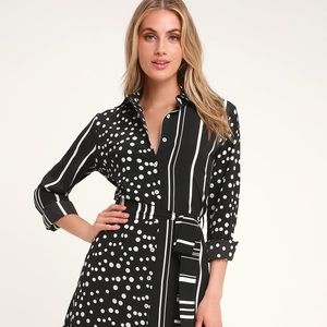 Black & White button-down dress